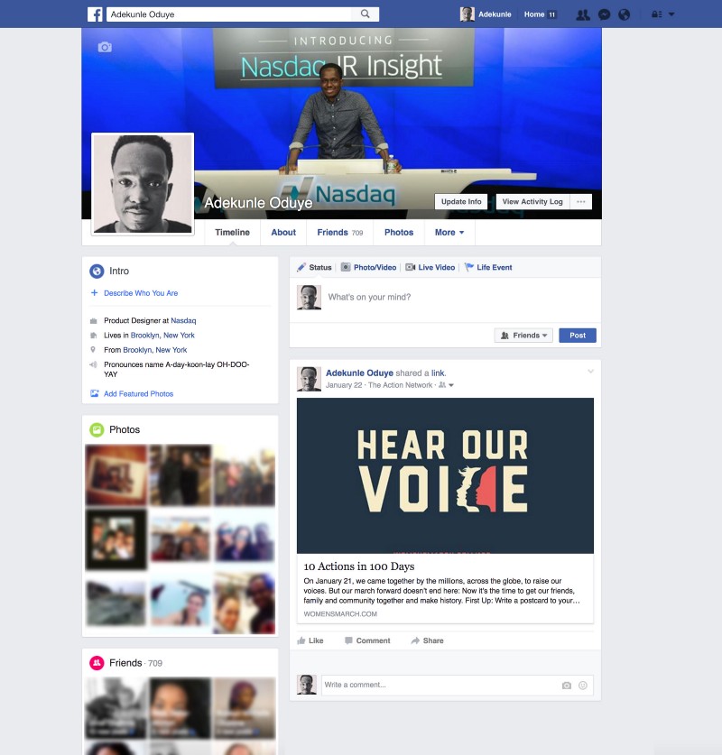 Latest Version of Facebook Profile